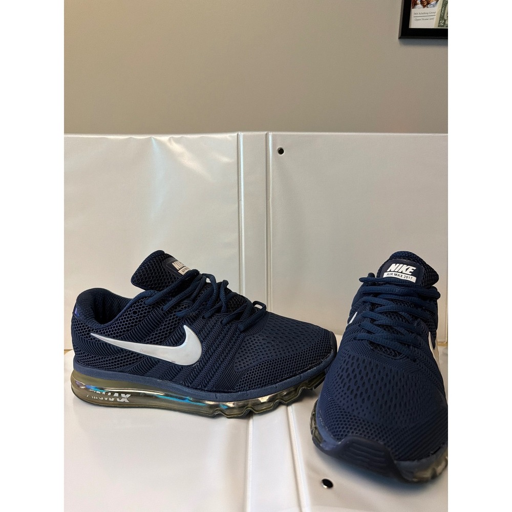 Nike Air Max 2017 Mens Running Shoes Navy Blue White 849559-402